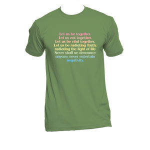 Unisex Organic Cotton T-Shirt with "Let Us Be Together" Design