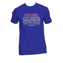 Unisex Organic Cotton T-Shirt with "Let Us Be Together" Design