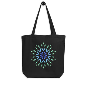 Flower Mandala Blue Eco Tote Bag