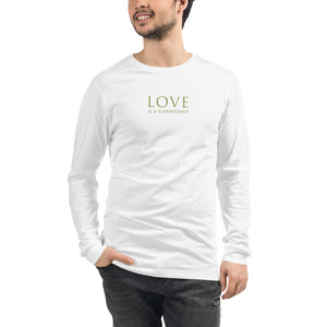 'Love is a Superpower' Unisex Long Sleeve Tee