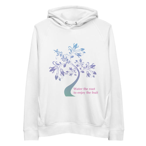 'Water the Root' Unisex organic cotton/recycled Eco pullover hoodie