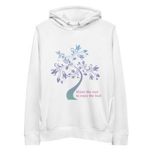 'Water the Root' Unisex organic cotton/recycled Eco pullover hoodie