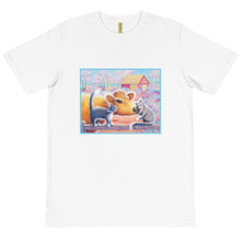 'Priya with Cats' Unisex Organic Cotton T-Shirt
