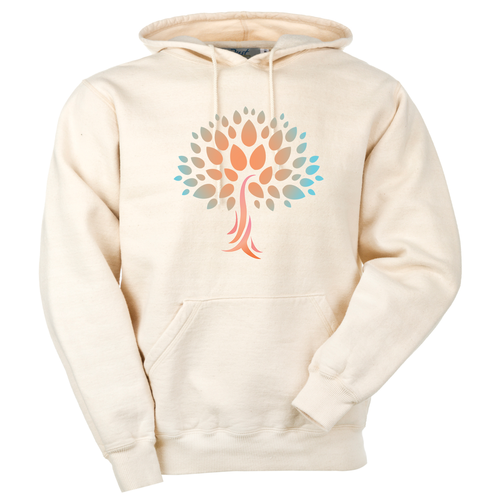 Unisex Organic Cotton Hooded Sweatshirt with Wish Yielding Tree Design