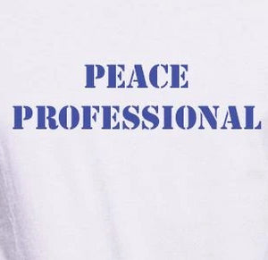 Unisex Organic Hemp Blend T-Shirt with "Peace Professional" Design