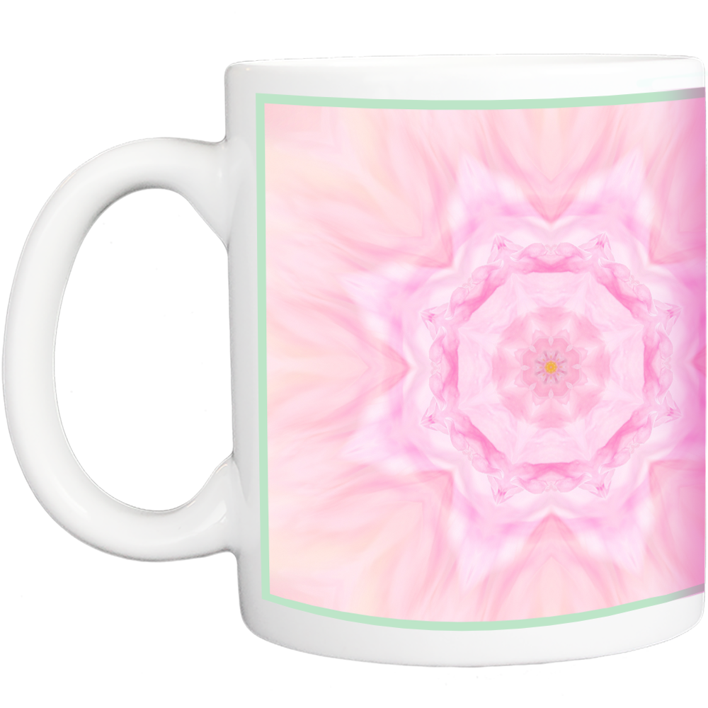 Mug with Peonie Mandala Design