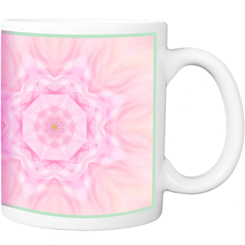 Mug with Peonie Mandala Design
