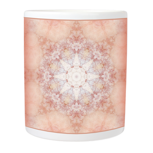 Mug with Rustic Floral Mandala Design